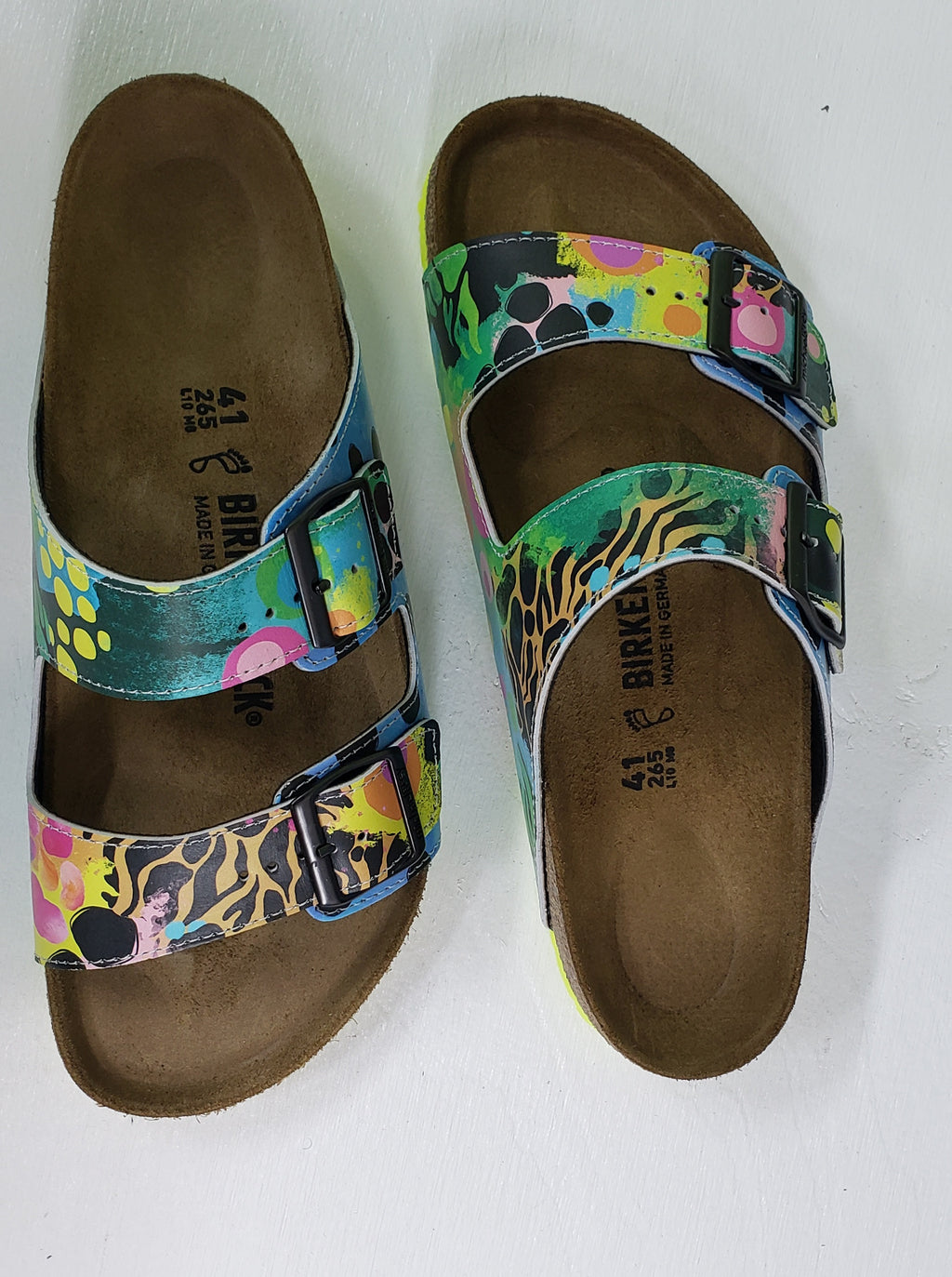KASEY NEON YELLOW: CUSTOM BIRKENSTOCKS  by KASEY RAINBOW x Michael Grey