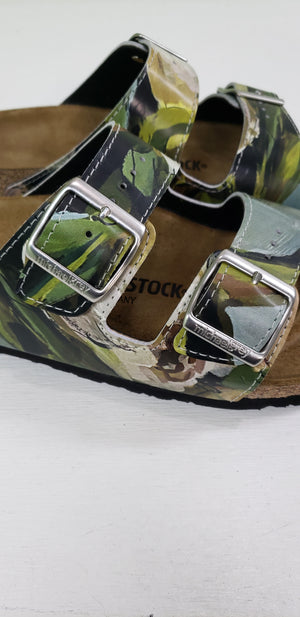 TULIPS AND LIMES: CUSTOM BIRKENSTOCKS  by MARJORIE MAE x Michael Grey