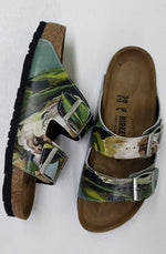 TULIPS AND LIMES: CUSTOM BIRKENSTOCKS  by MARJORIE MAE x Michael Grey