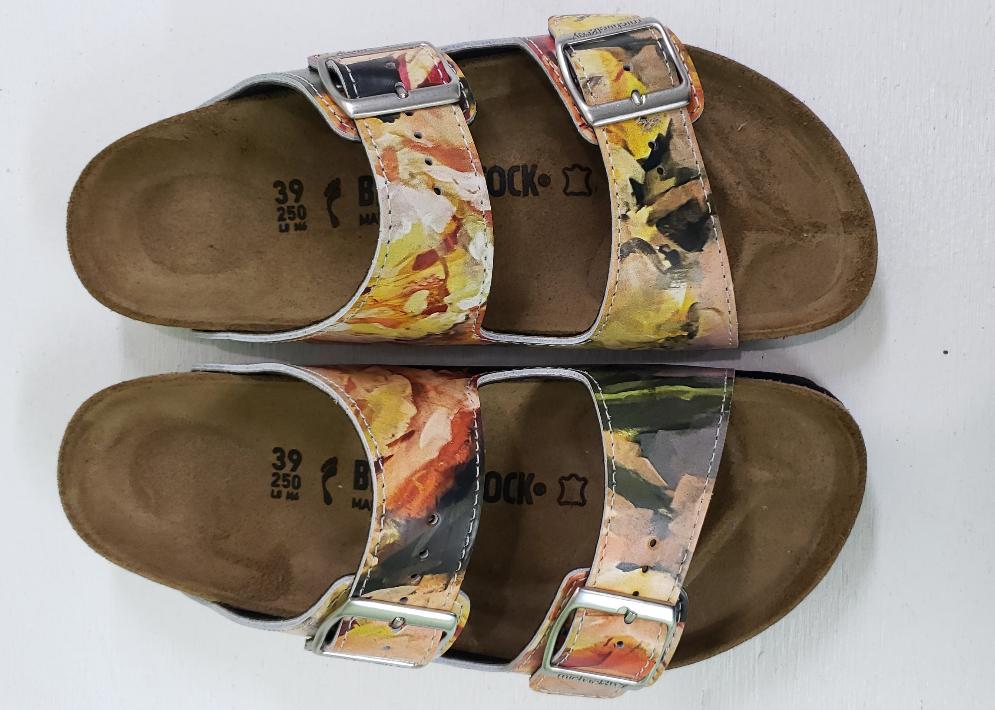 BURST OF SUMMER CUSTOM BIRKENSTOCKS by MARJORIE MAE x Michael Grey