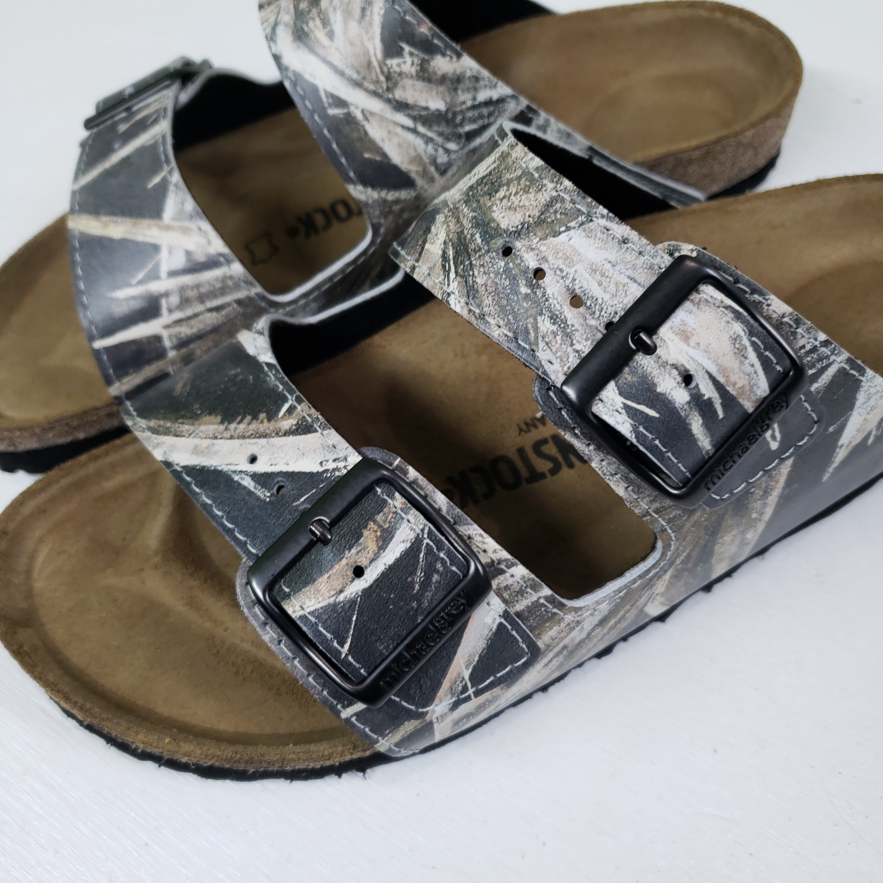 PARROTS: CUSTOM BIRKENSTOCKS  by MARIANNA KATSOULIDI x Michael Grey