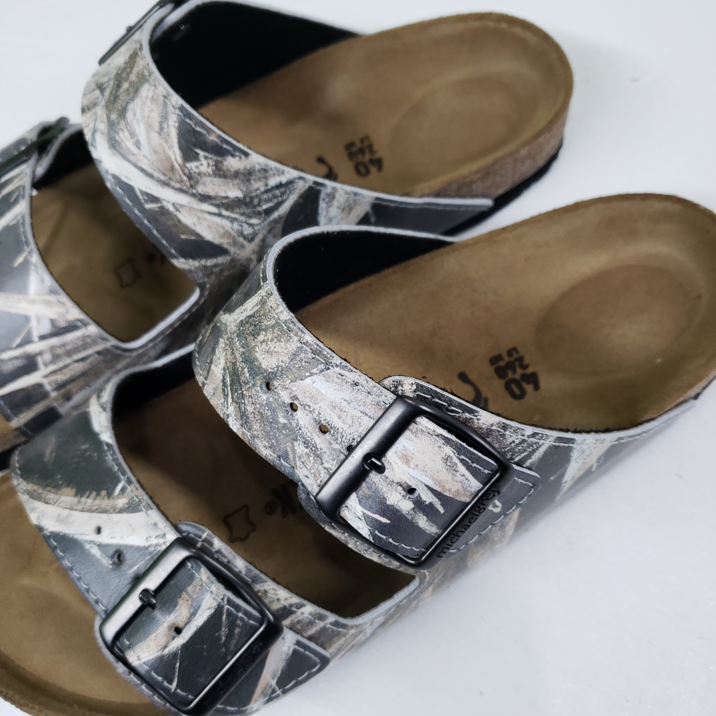 PARROTS: CUSTOM BIRKENSTOCKS  by MARIANNA KATSOULIDI x Michael Grey