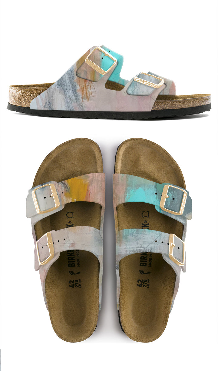 This is my happy face custom Birkenstock sandals by Amy Stone x Michael Grey