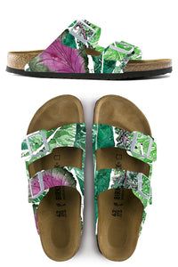 LEAFY GREENS CUSTOM BIRKENSTOCKS BY MICHAEL GREY X MARCELLA KRIEBEL