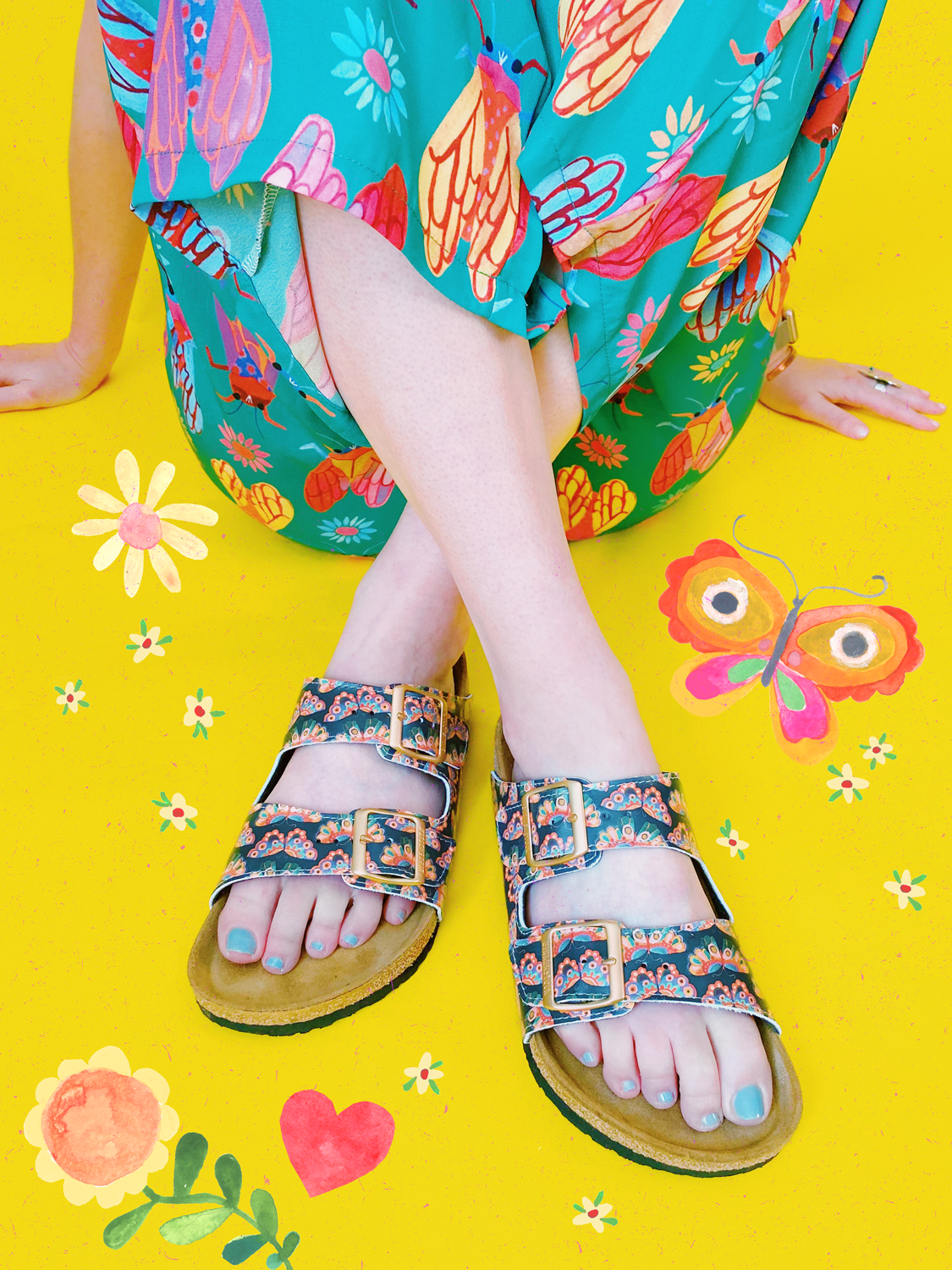 BUTTERFLIES CUSTOM BIRKENSTOCKS by SHANNON SNOW X Michael Grey