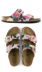 PINK TEAL custom Birkenstock sandals by Carrie Schmitt x Michael Grey