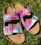 MAGICAL GARDEN: CUSTOM BIRKENSTOCKS  by KIMBERLY DEENE LANGLOIS x Michael Grey