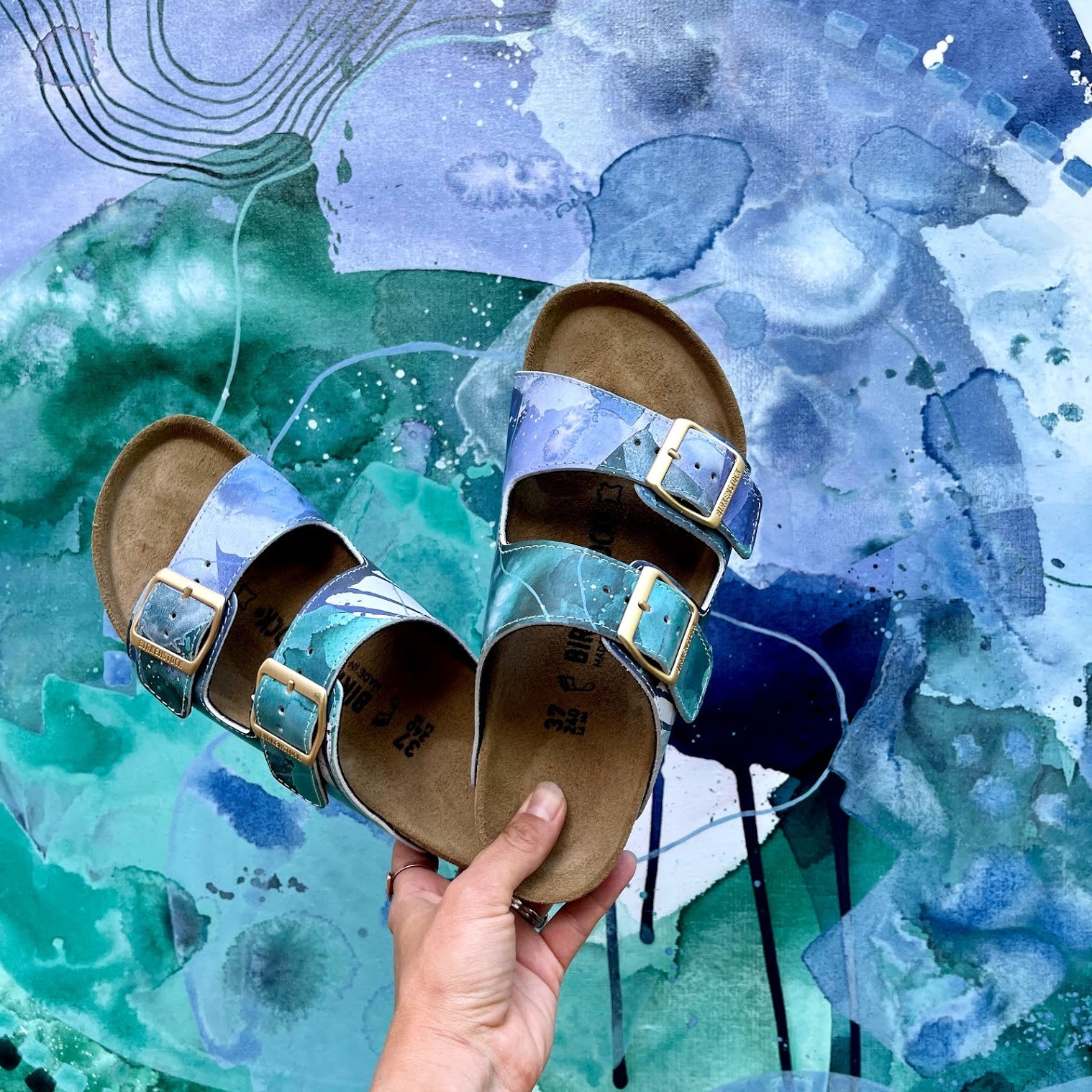 Electric blue birkenstock hotsell