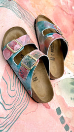 LIGHT RETURNS CUSTOM BIRKENSTOCKS  by PAMELA J. BLACK ART x Michael Grey