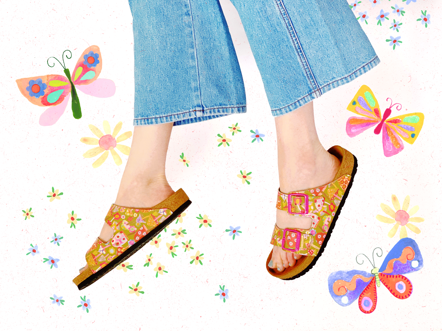 MUSHROOMS CUSTOM BIRKENSTOCKS by SHANNON SNOW X Michael Grey