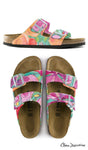 WHERE BUTTERFLIES AND BEES ARE  custom Birkenstock sandals by Claire Desjardins x Michael Grey