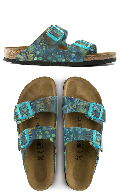 Aqua: Custom Birkenstocks by Este Macleod x Michael Grey