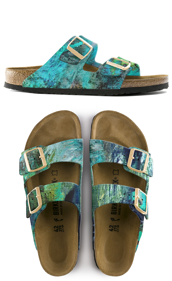 LOST IN THE RAINFOREST CUSTOM BIRKENSTOCKS  by RHONDA SHRUM x Michael Grey