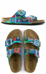 JUMPING CIRCLES CUSTOM BIRKENSTOCKS  by DIANA LARGE x Michael Grey