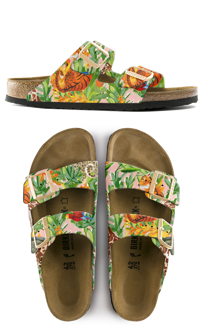 IN THE JUNGLE:  CUSTOM BIRKENSTOCKS  by Patti Sokol  x Michael Grey