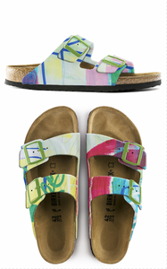 MILK BAR CUSTOM BIRKENSTOCKS  by LORRAINE STREATFIELD x Michael Grey