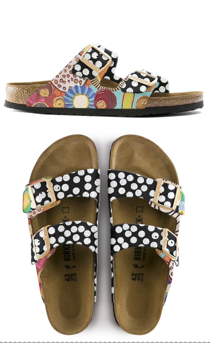 Birkenstock arizona two tone dots sales