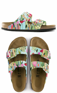 GREEN GARDEN CUSTOM BIRKENSTOCKS  by CARRIE SCHMITT x Michael Grey