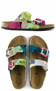 WE'RE UNDER THE SAME SKY:  CUSTOM BIRKENSTOCKS  by PAMELA BLACK x Michael Grey