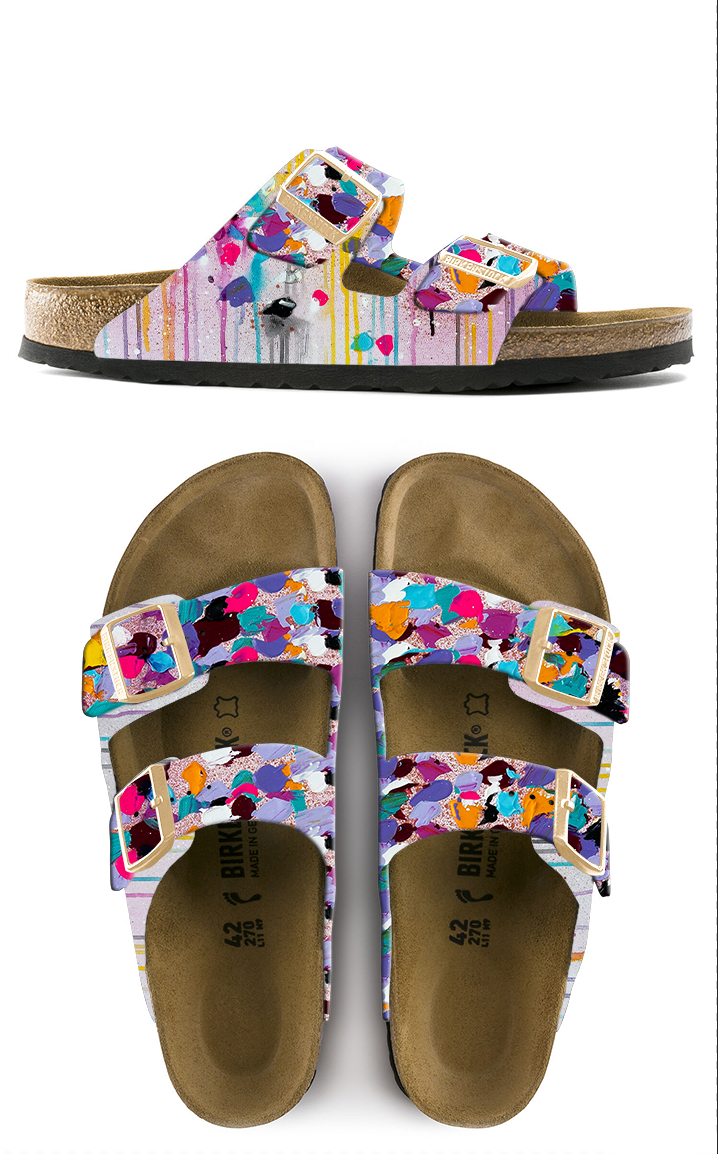 MAY FLOWERS:  CUSTOM BIRKENSTOCKS  by COURTNEY EINHORN x Michael Grey