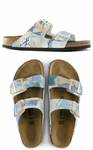 LAST NIGHT I HAD A DREAM OF THE SEASIDE:  CUSTOM BIRKENSTOCKS  by PAULA BORSETTI x Michael Grey