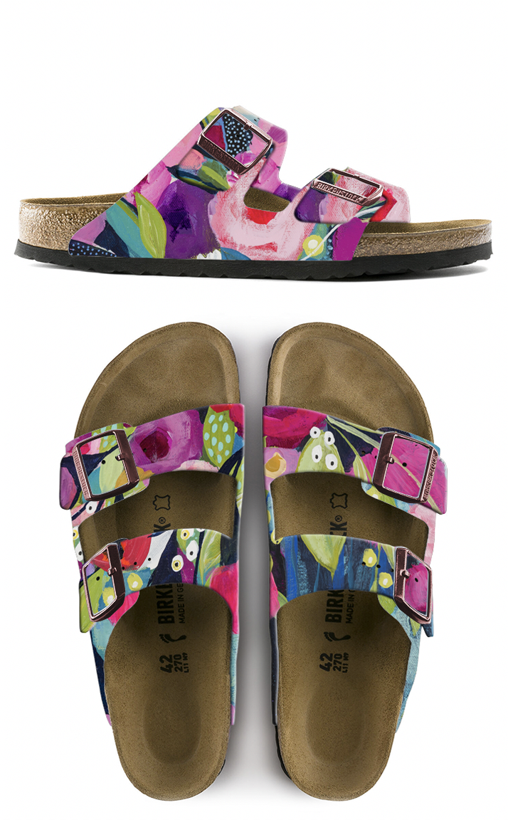 IN LIVING COLOR CUSTOM BIRKENSTOCKS by CAMI BOYETT x Michael Grey