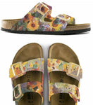 Sunflowers: Custom Birkenstocks by Tiffani Taylor x Michael Grey