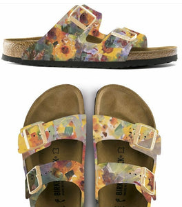 Sunflowers: Custom Birkenstocks by Tiffani Taylor x Michael Grey