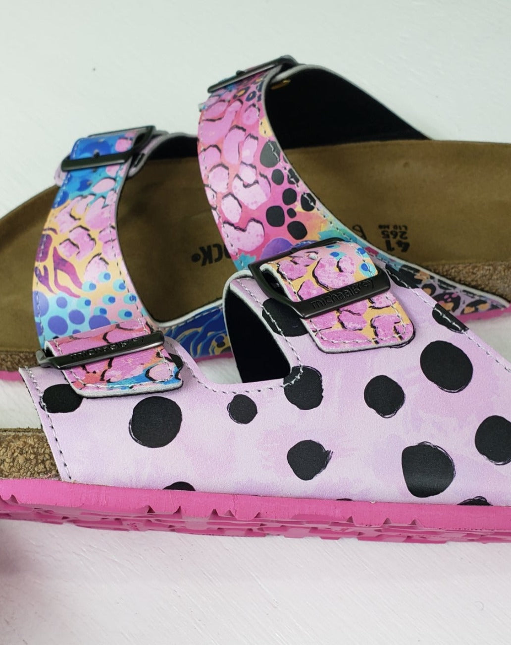 KASEY PINK: CUSTOM BIRKENSTOCKS  by KASEY RAINBOW x Michael Grey
