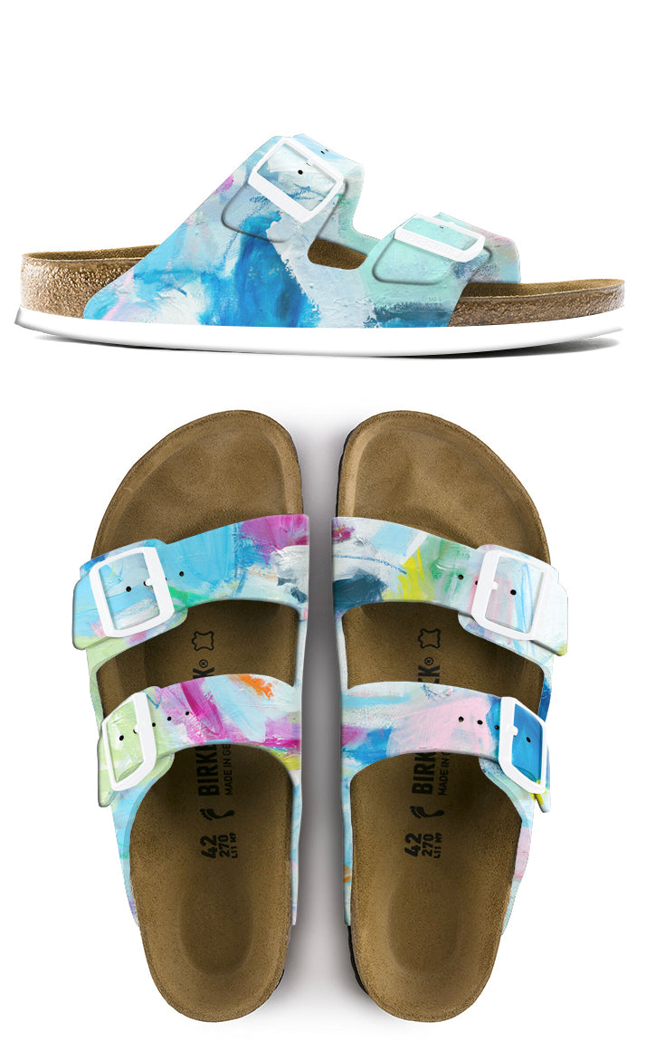 PLAYING IN THE GARDEN:  CUSTOM BIRKENSTOCKS  by YVONNE  CLAVELOUX  x Michael Grey