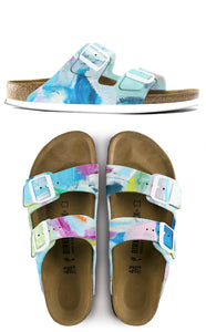 PLAYING IN THE GARDEN:  CUSTOM BIRKENSTOCKS  by YVONNE  CLAVELOUX  x Michael Grey